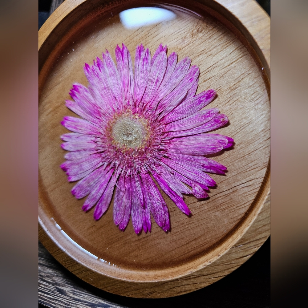 NEW Handmade Teak Wood & Resin Trinket Tray - Picture 4 of 5